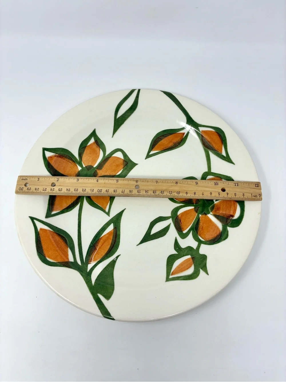 Vintage Sears Belfair Ironstone 12” Chop Plate Serving Platter 1970s Retro Decor
